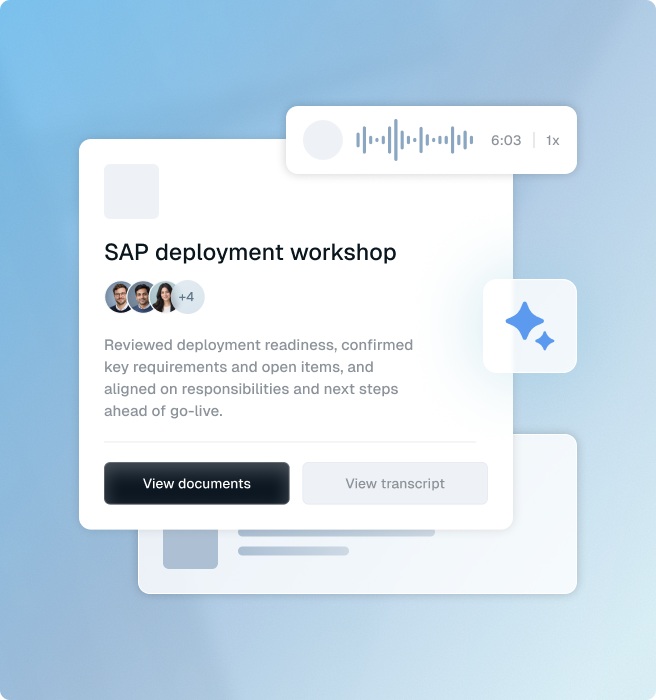 SAP deployment workshop knowledge captured in Glasslake